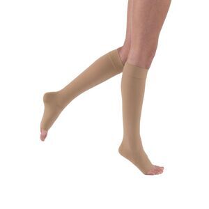 JOBST knee high MEDIUM 20-30 mmHg open toe Compression stockings Tan